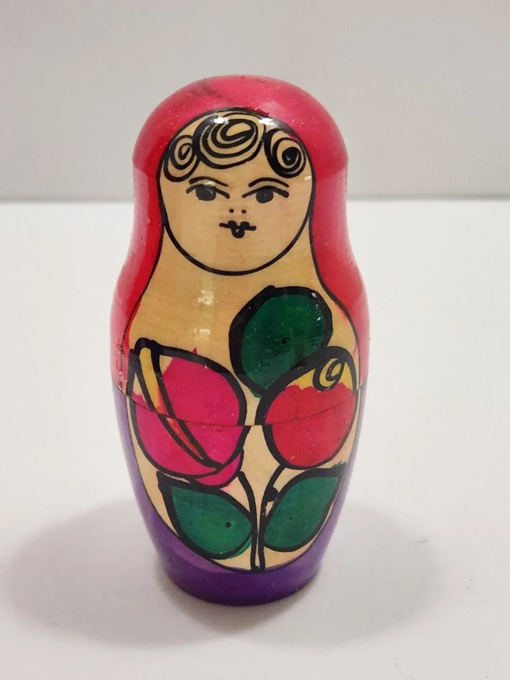 Vintage USSR Soviet Russian Nesting Dolls 5pc Semenov Matryoshka Tagged 1970s